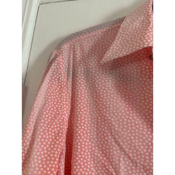 FIOR DA LISO Tessa I Coral Dots Equestrian Button Down Embroidered Butterfly - Picture 2 of 8